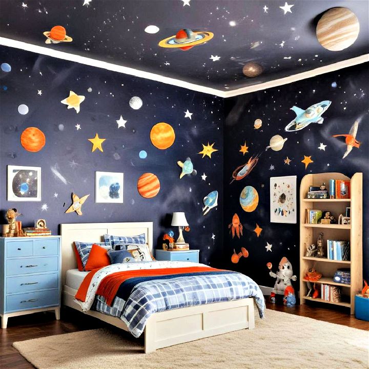 kids room space adventure theme