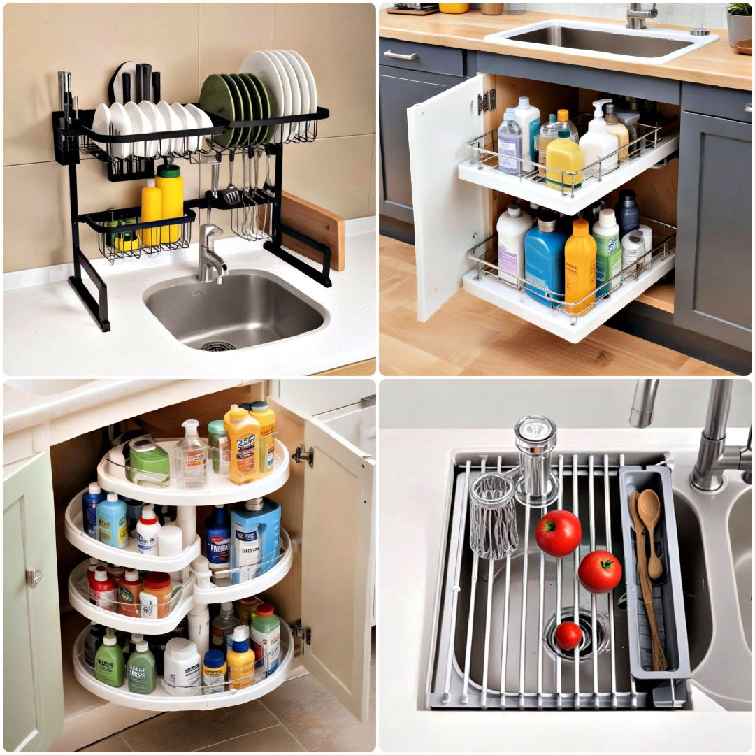 kitchen sink organization ideas