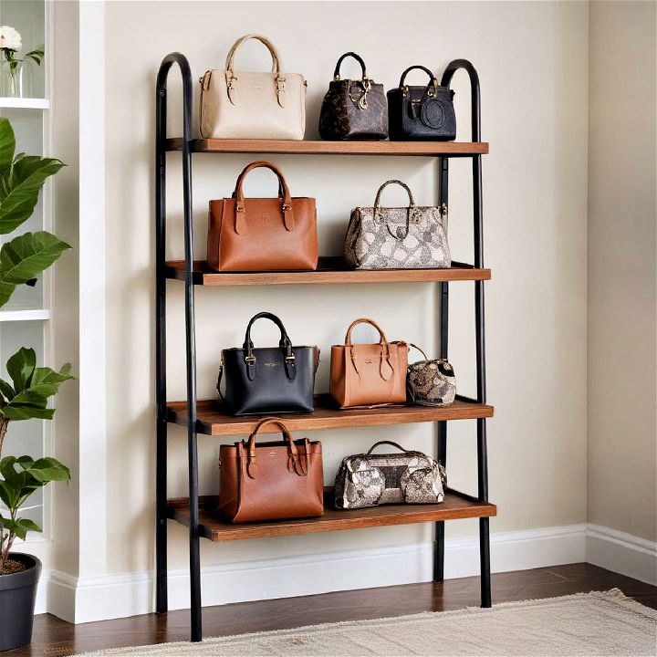 ladder shelves for purse