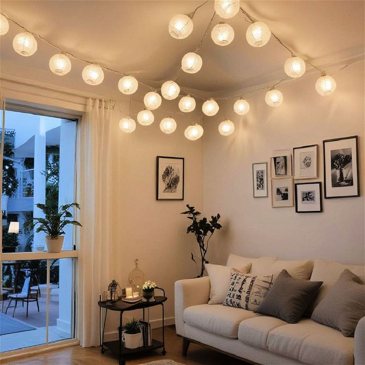 lantern string lights for living room ceiling