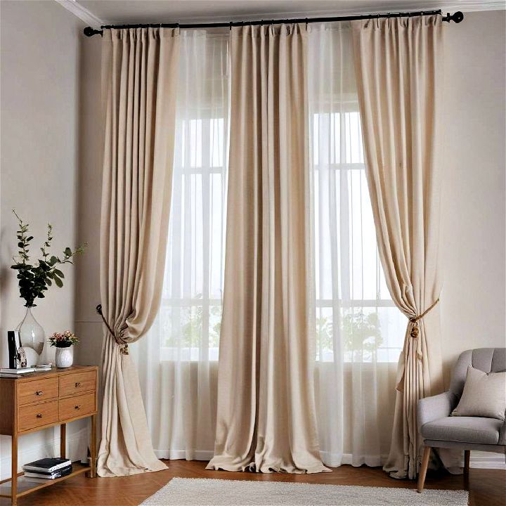layered curtain bedroom design