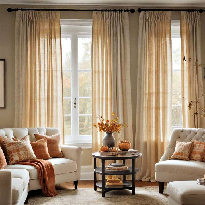 layered curtains for living room