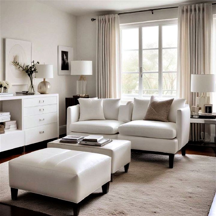 leather accents for white bedroom