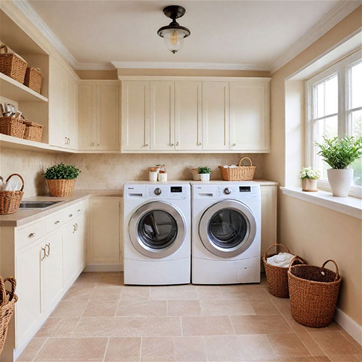 light beige for a calm laundry room
