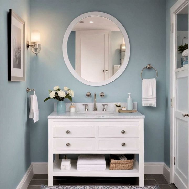 light blue small bathroom color