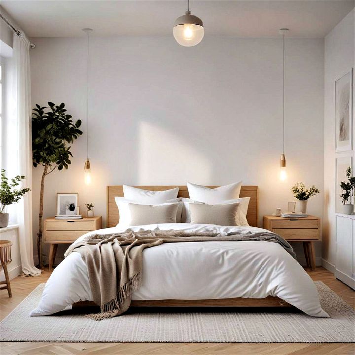 light wood accent bedroom