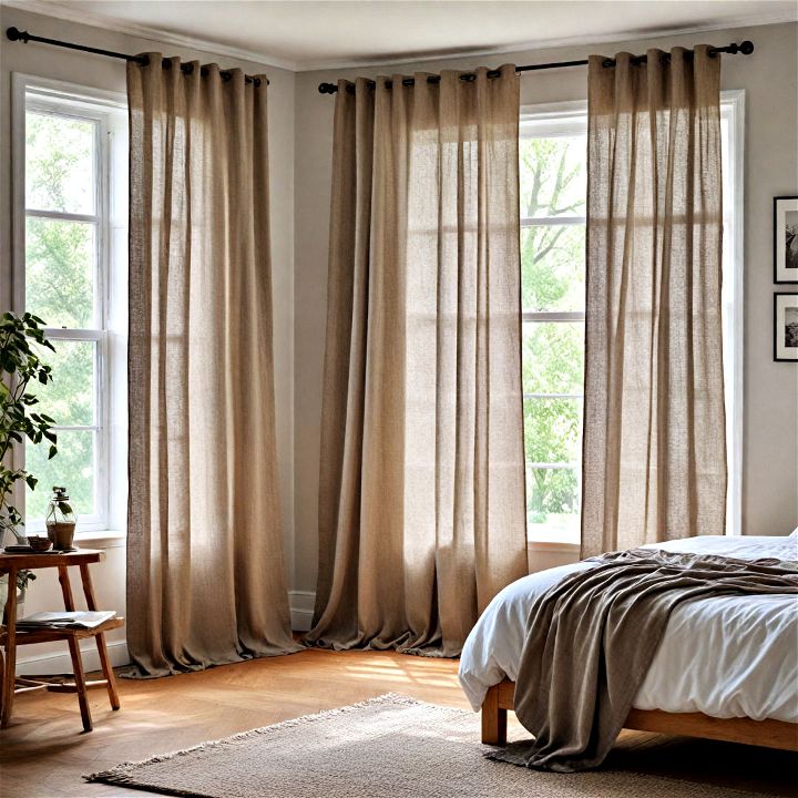 lightweight and breathable linen curtains