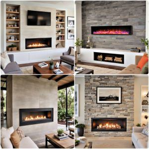 linear fireplace ideas