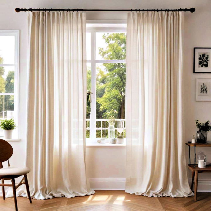 linen curtain for dining room