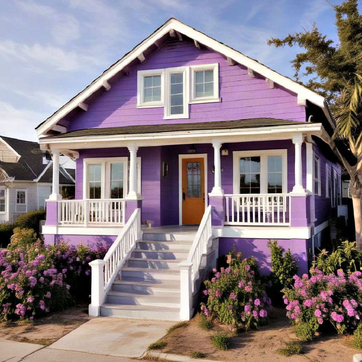 lively purple shade beach house