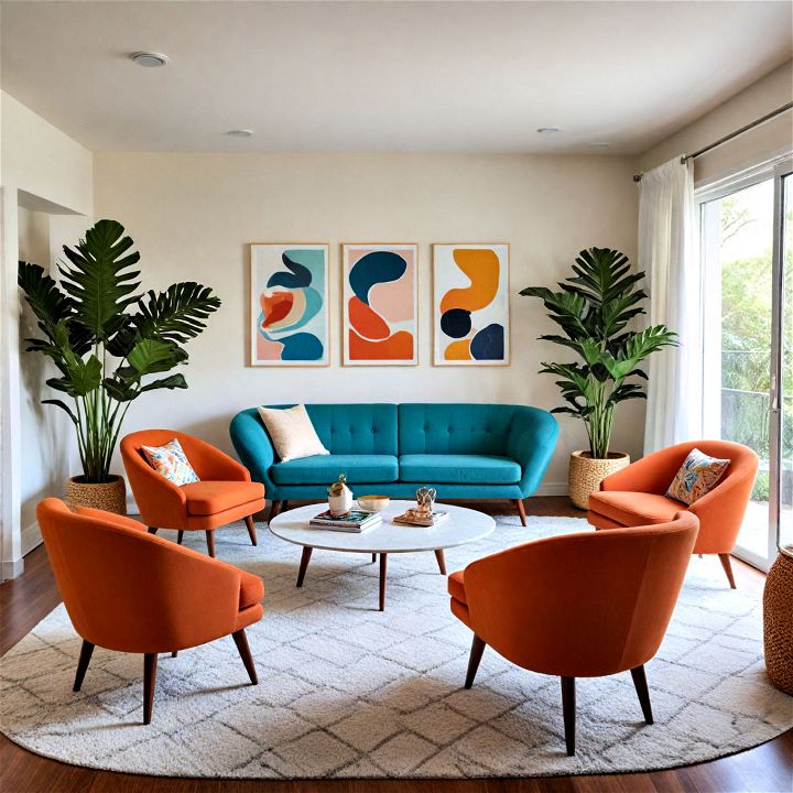living room curved furniture