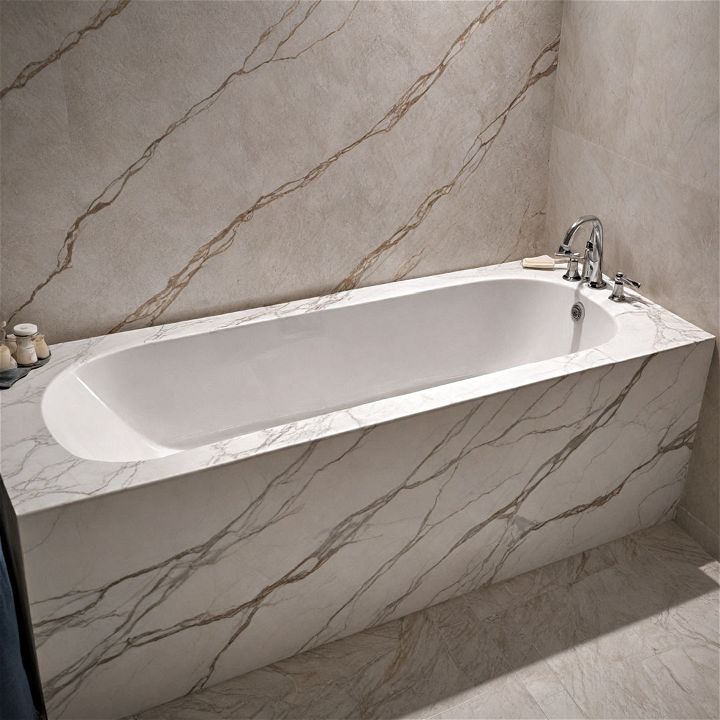 low maintenance porcelain slabs for bathtub surround