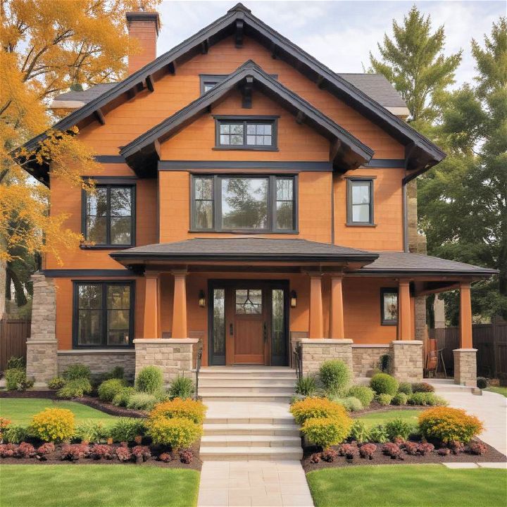 luminous and modern amber house exterior
