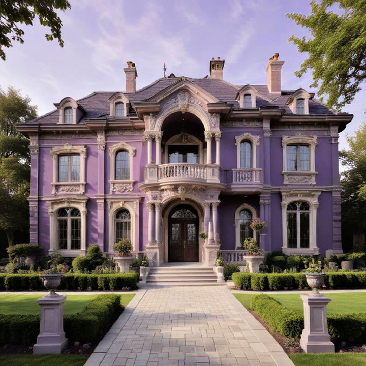 luxurious and bold purple mansion