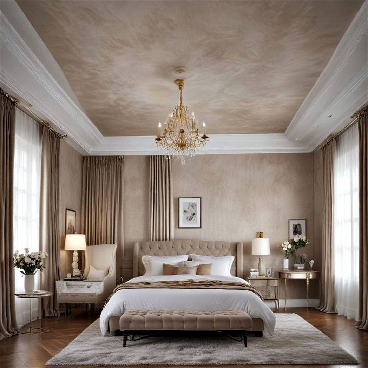 luxurious and modern velvet ceiling