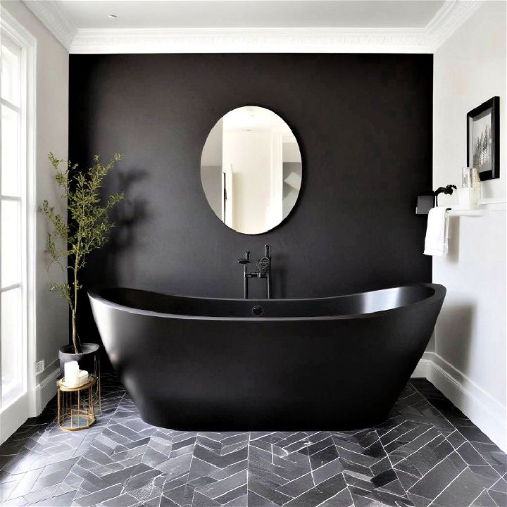 luxurious black statement bathtub