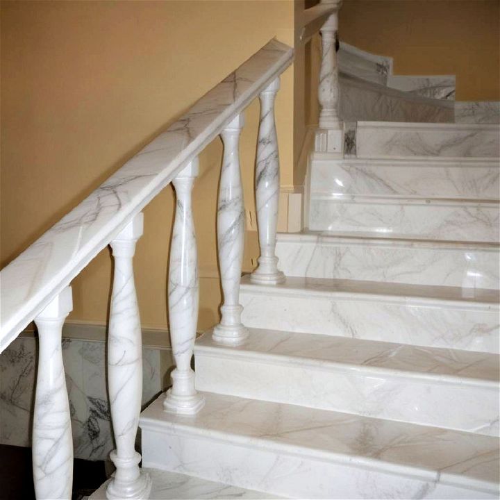 luxurious marble stair railing