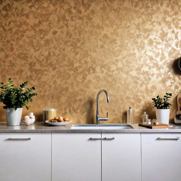 luxurious metallic finish wallpaper