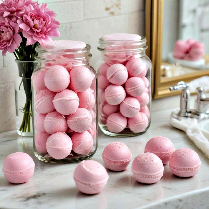 luxurious pink bath bomb