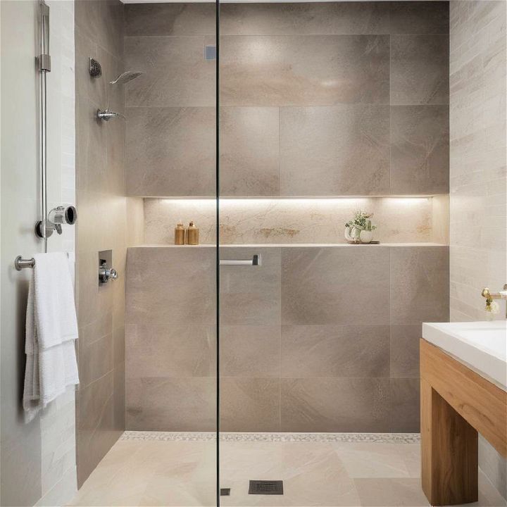 luxurious shower niche