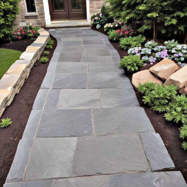 luxurious slate walkway