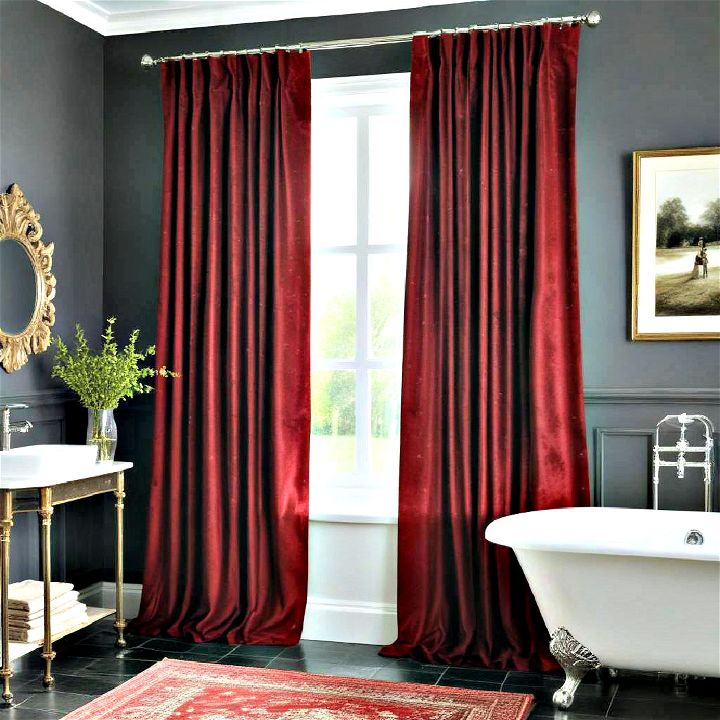 luxurious velvet curtains