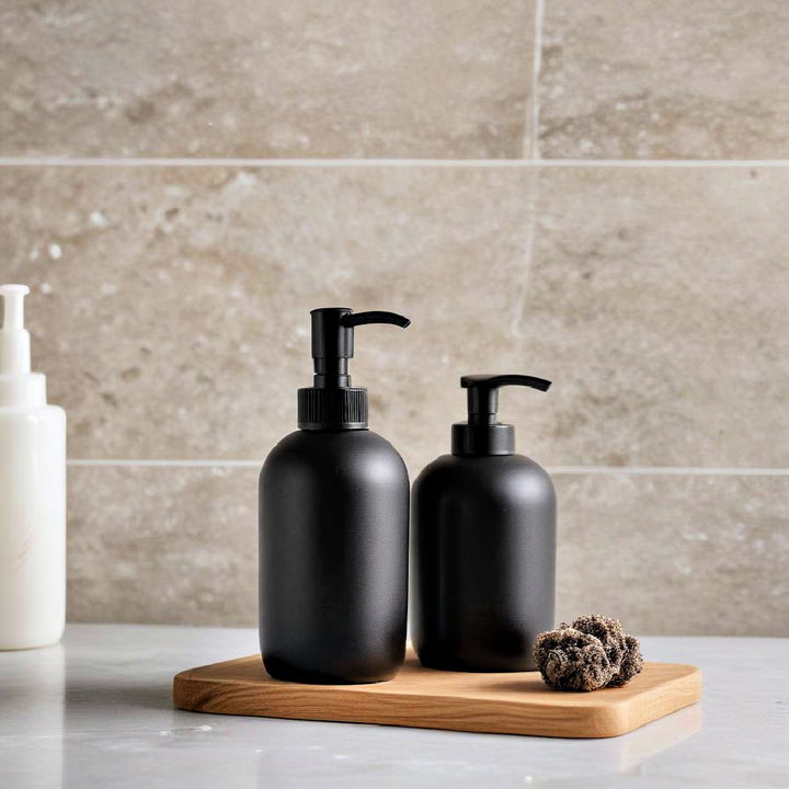 luxury black soap dispenser