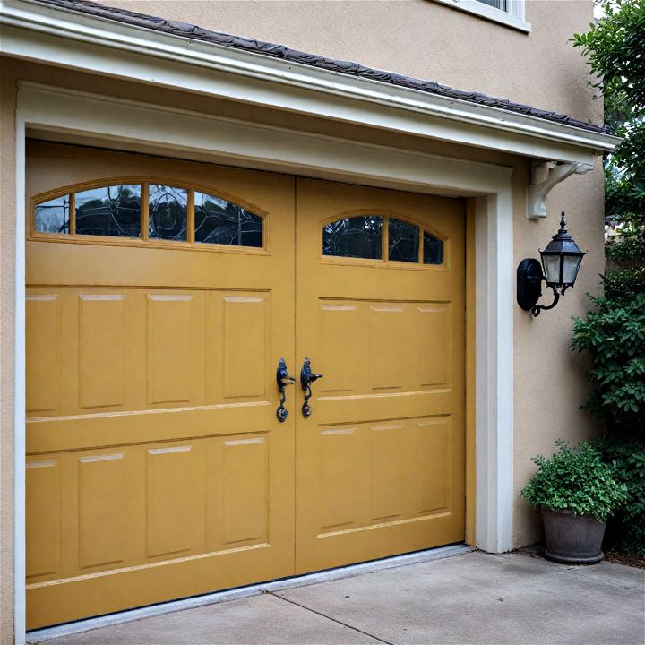 luxury dazzling gold garage door