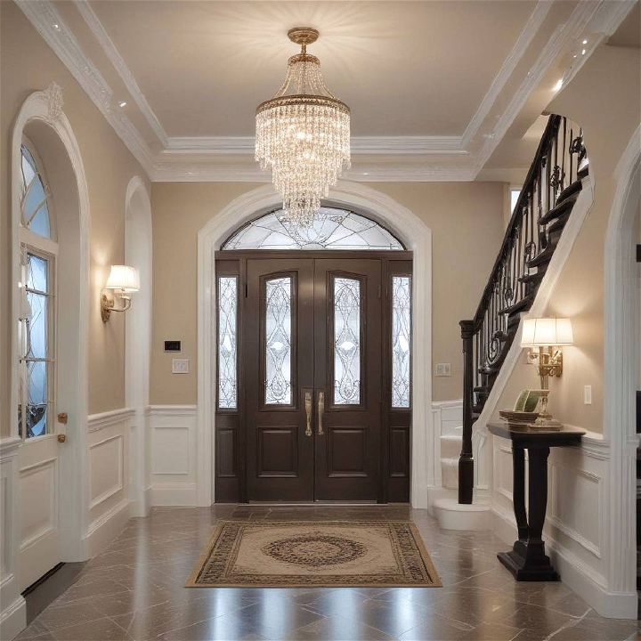 luxury entryway glam crystal lights