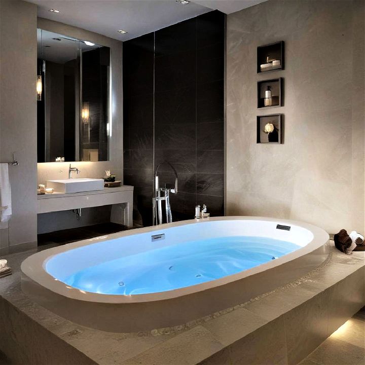 luxury infinity bathtub