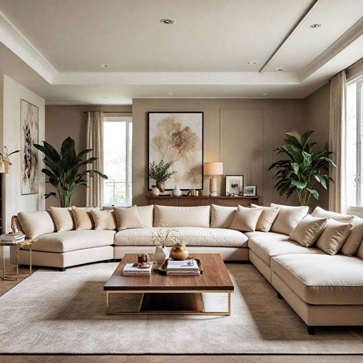 luxury living room with elegant neutrals