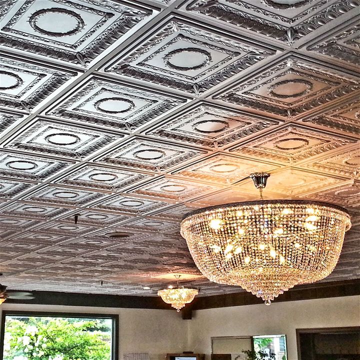 luxury metallic ceiling tiles