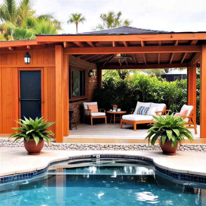 luxury poolside cabana