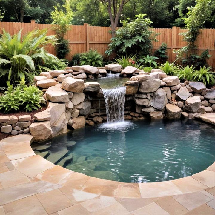 luxury small waterfall feature