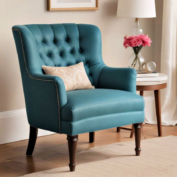 luxury teal upholstered chair