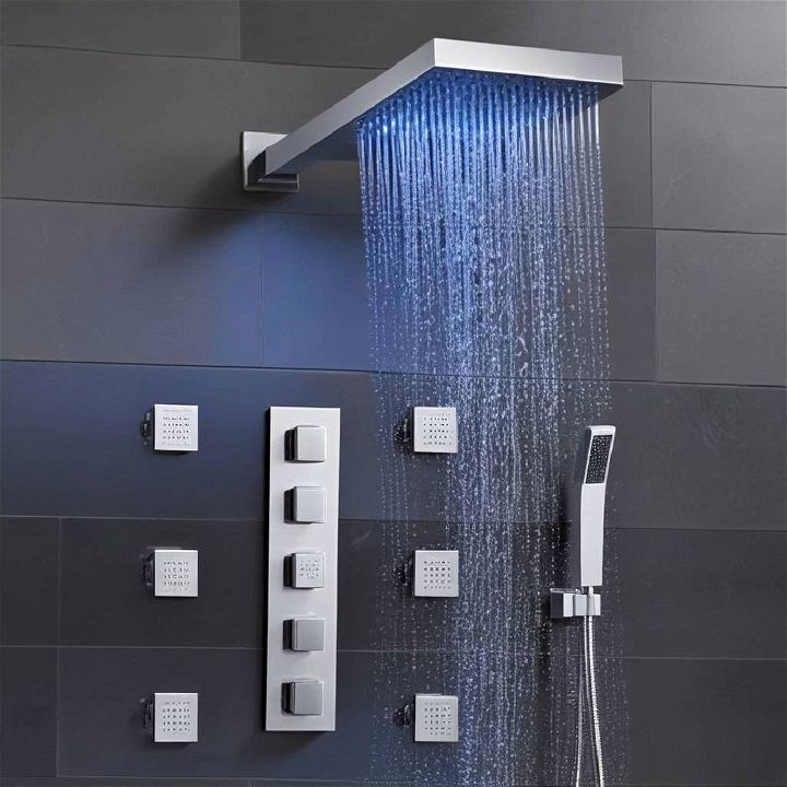luxury waterfall showerhead