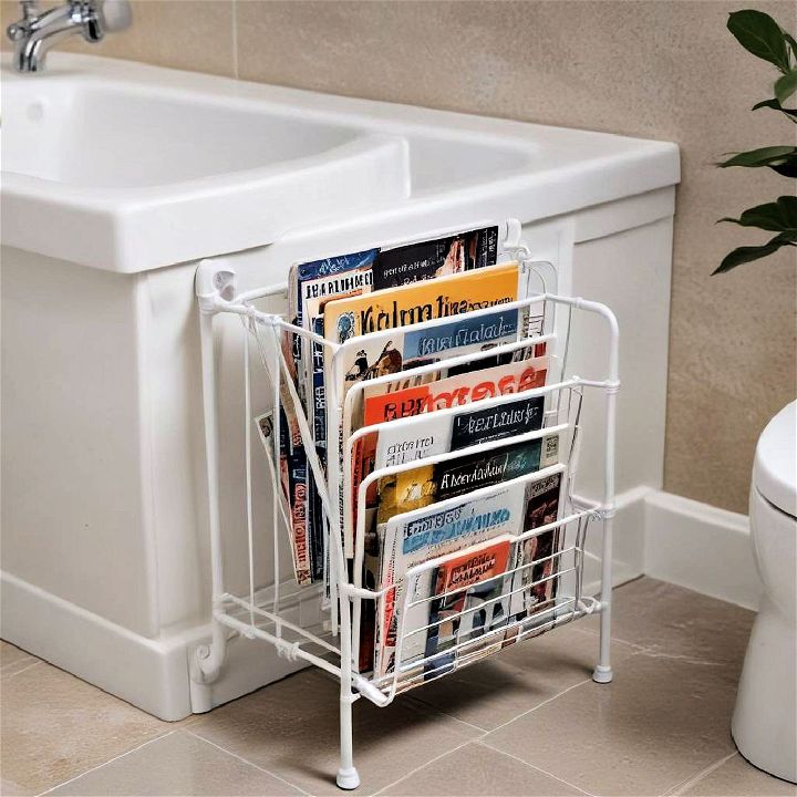 magazine rack for bathroom