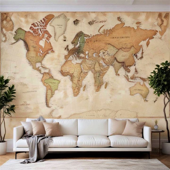map murals for home decoration