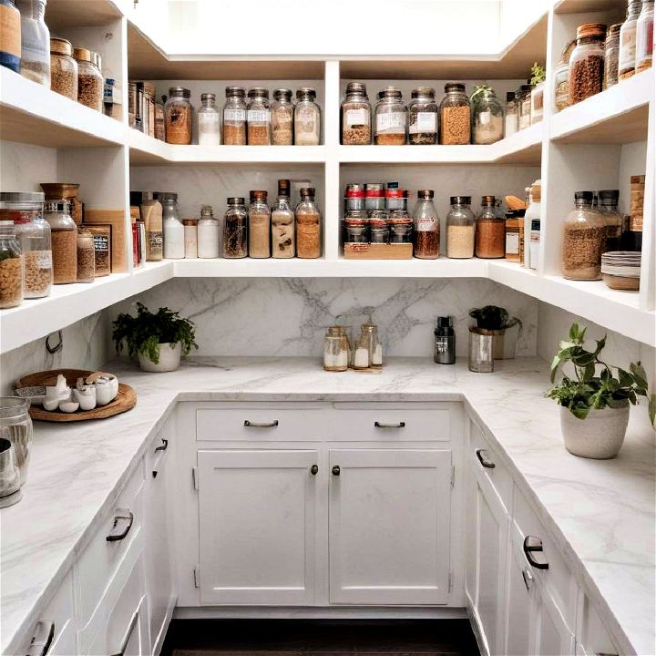 marble countertop pantry