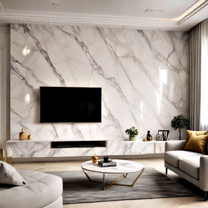 marble wall for luxurious touch