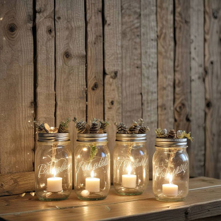 mason jar decor for cabin