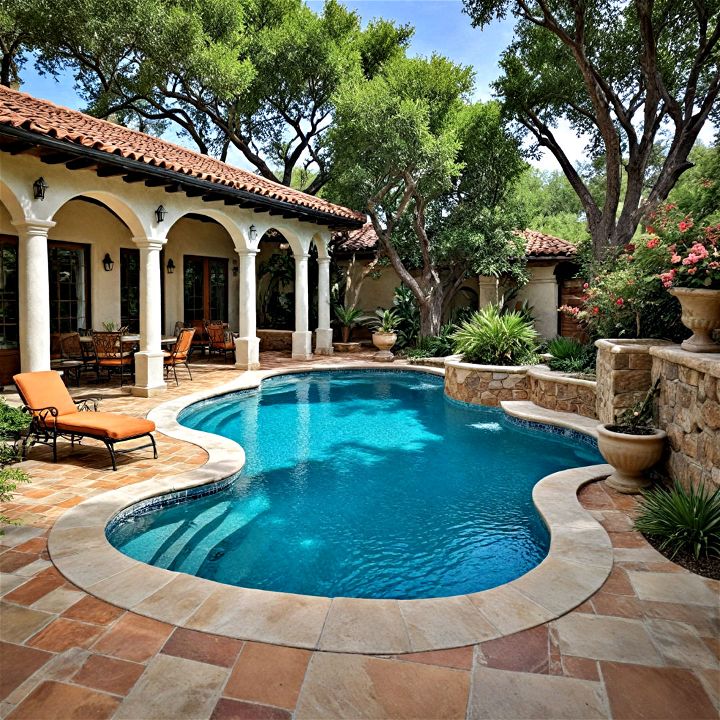 mediterranean oasis for pool patio