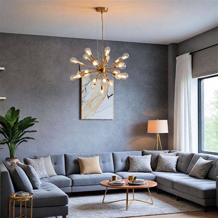mid century modern living room lighting
