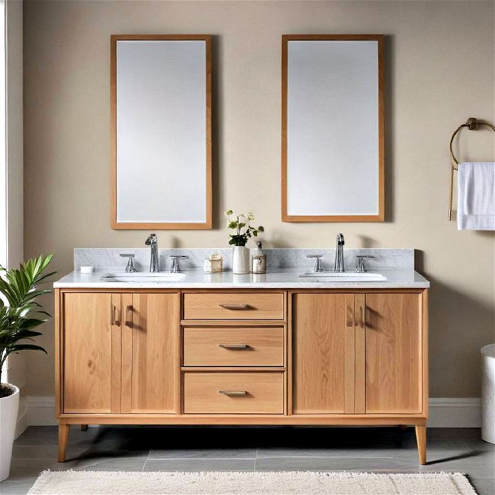 mid century modern vanity with tapered legs