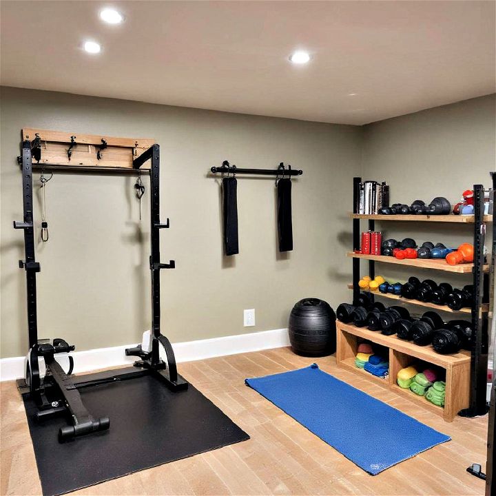 mini gym for versatile exercise area