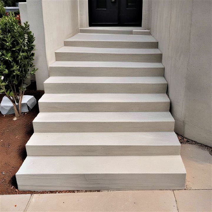 minimalist concrete stair riser