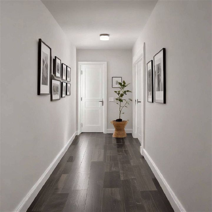 minimalist design for narrow hallway