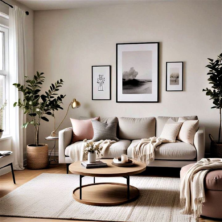 minimalist living room comfort