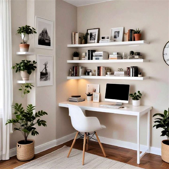 minimalist office nook
