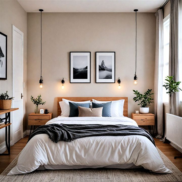 minimalist small guest room decor